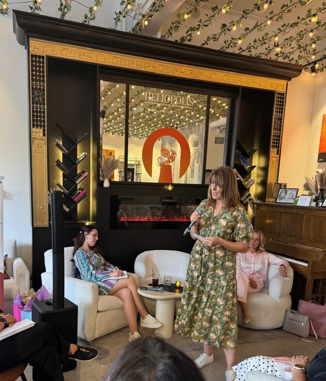 Dr.Tanya Kelloway speaking about perimenopause and Traditional Chinese Medicine at The Warm Room Calgary